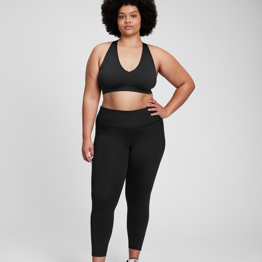 GapFit High Rise Power 7/8 Leggings - True Black